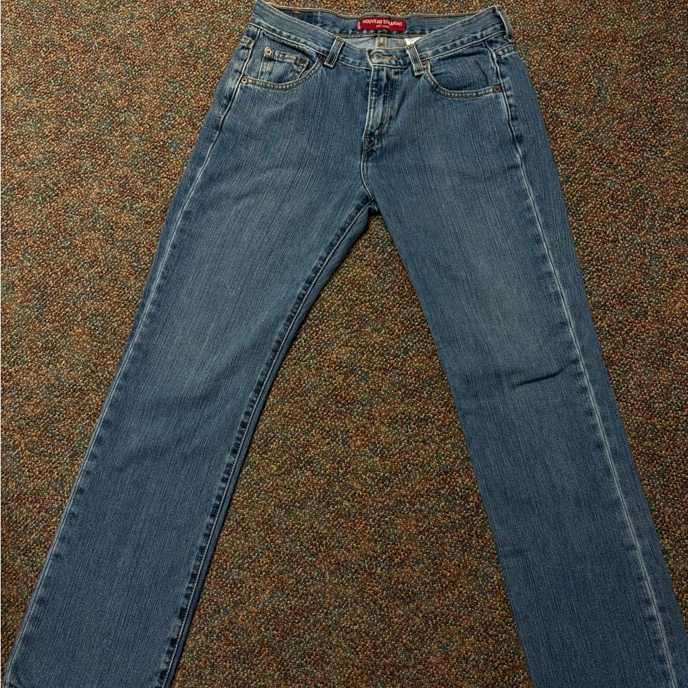 Levi's Womens Low Rise Straight 505 Blue Jeans